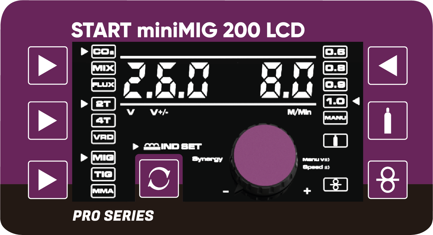 START miniMIG 200 LCD Сварочный полуавтомат 2W202L:  в интернет .